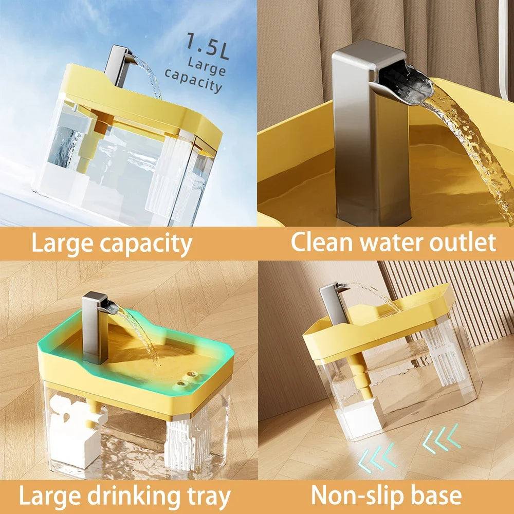 Cat Water Fountain with Auto-Filter Pump