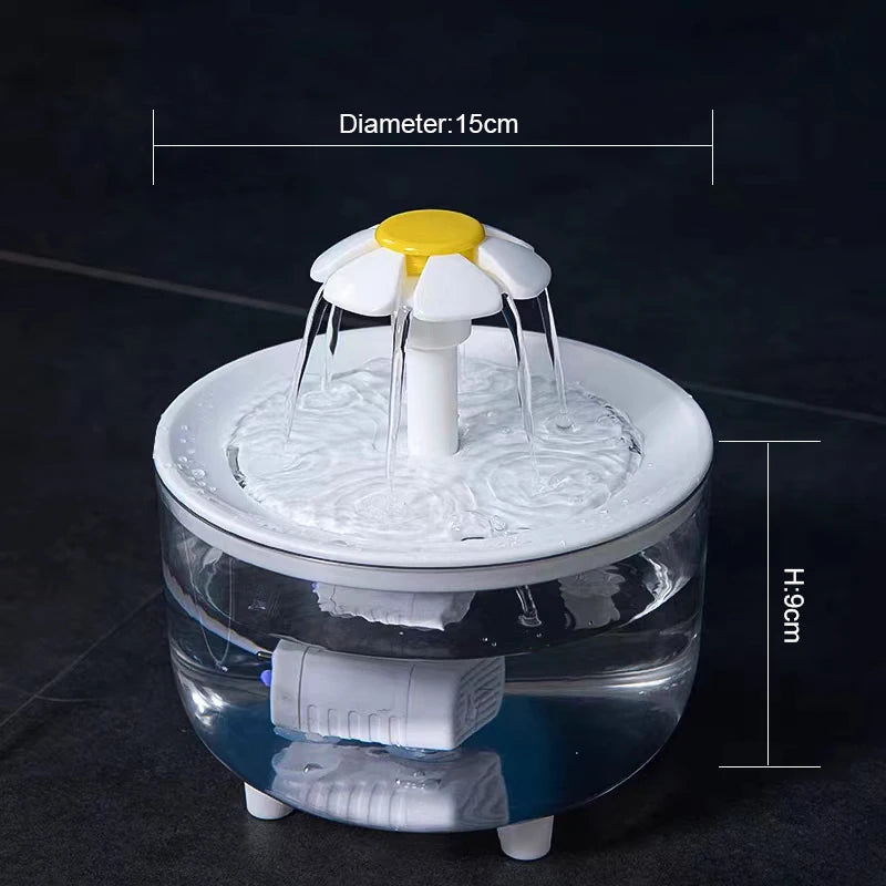 Automatic Pet Water Fountain 1200mL – USB Electric Cat Drinking Bowl with Filter