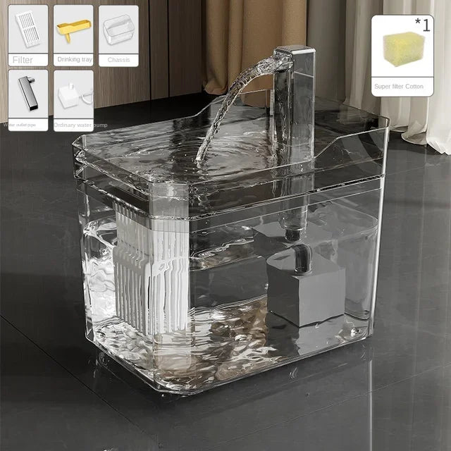 Cat Water Fountain with Auto-Filter Pump