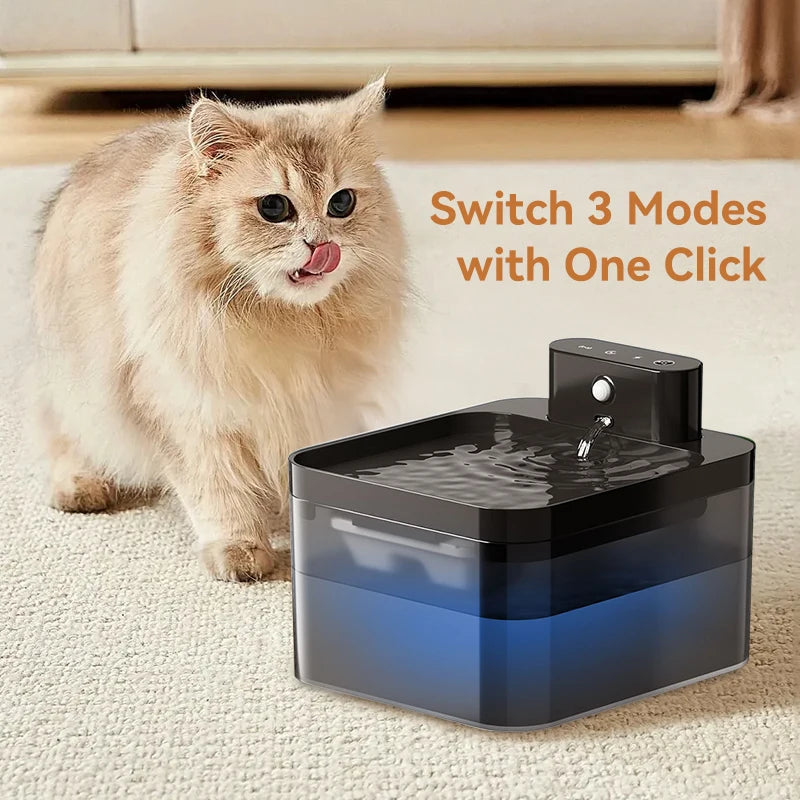Wireless Automatic Cat Water Fountain – 2600mAh Smart Pet Water Dispenser with Infrared Sensor