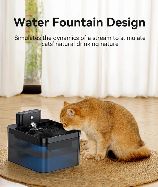 Wireless Automatic Cat Water Fountain – 2600mAh Smart Pet Water Dispenser with Infrared Sensor