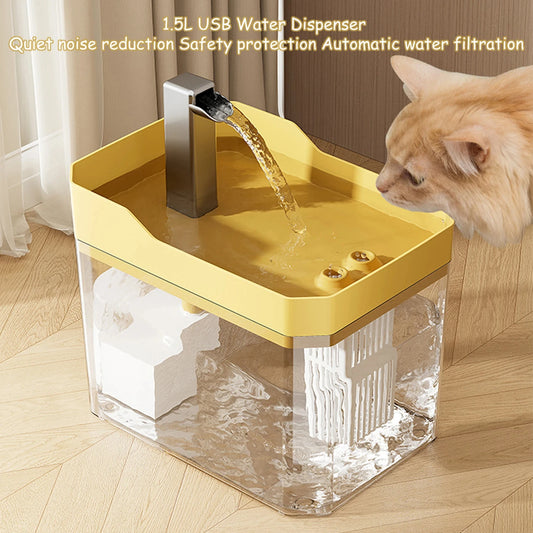 Cat Water Fountain with Auto-Filter Pump